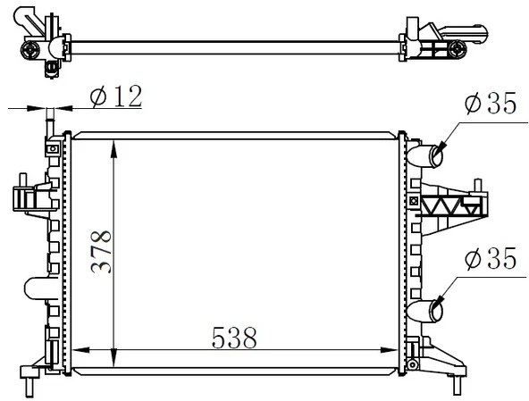 ORIS MOP111023 RADYATÖR CORSA C-COMBO-TIGRA 1.0-1.2-1.2 16V-1.4-1.4 16V AC KLİMASIZ MEK 545x359x23 1300236-9201955-25555161-24445162 95513834-1300334-1300250-93173379 ürün görseli 1