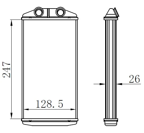 ORIS KPE009026 KALORİFER RADYATÖRÜ PEUGEOT P301-CITROEN ELYSEE 12> 250X130X26 1609171580 ürün görseli 1