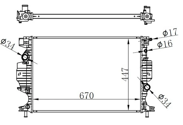 ORIS BFR179026 MOTOR SU RADYATORU MONDEO IV 14> GALAXY III 18> S-MAX 18> 2.0 TDCI 1.5-2.0 ECOBOOST DG938005AC-5184273-5184442-5482597 ürün görseli