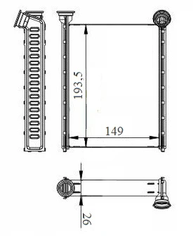 ORIS KRN067026 KALORİFER RADYATORU BRAZİNG RENAULT MEGANE IV-KADJAR-TALISMAN 271154677R ürün görseli 1