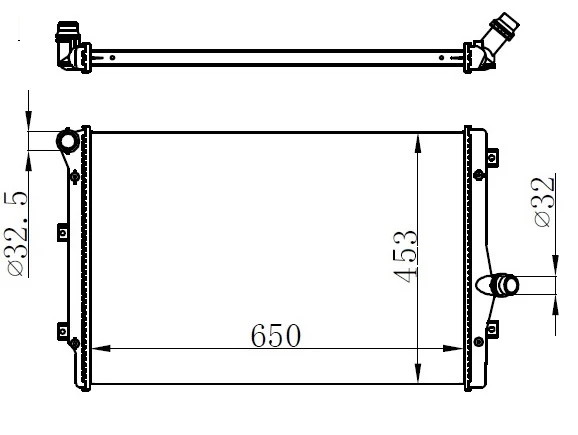 ORIS MAU043034 RADYATÖR MECHANİCAL JETTA 1.6 TDI 2010 >-A3 03 > MEK 650x448x26 650X448X34 1K0121251N ürün görseli 1