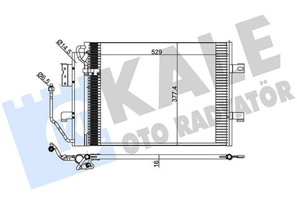 KLIMA RADYATORU MERCEDES A-CLASS W168 97>04  A1685000454 ürün görseli