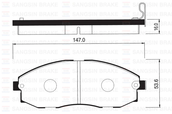 SANGSIN SP1099 ÖN FREN BALATA HYUNDAI H100 STAREX 2.5L D4BH TC. TCI PANELVAN 96-07 581014AA00-581014AA31-581014AA61 ürün görseli 1
