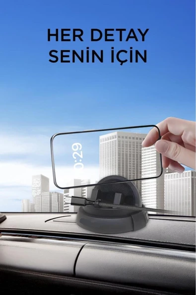 059 360 Derece Dönebilen Numaratörlü Güçlü Araç İçi Telefon Tutucu - 2