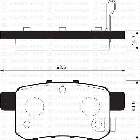 SANGSIN SP2103 ARKA FREN BALATA HONDA ACCORD 2.0L R20A3 CU1 08-> 43022TL1G00-43022TL1G01-43022TA0A00 ürün görseli 1