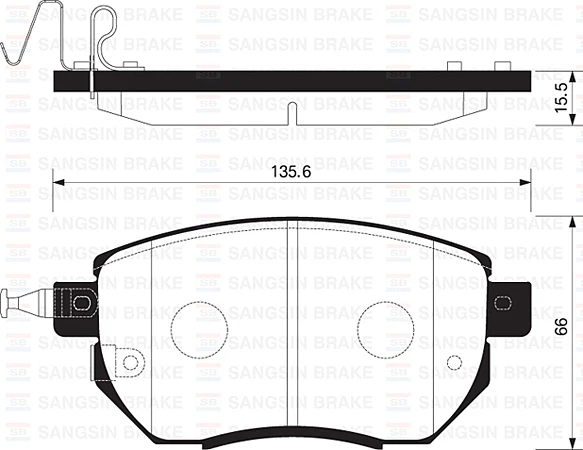 SANGSIN SP2107 ÖN FREN BALATA NISSAN MURANO 3.5L VQ35 Z50 03-08 / INFINITI FX35 FX45 02-> 41060CG00J-41060CG091-WVA23834 ürün görseli 1