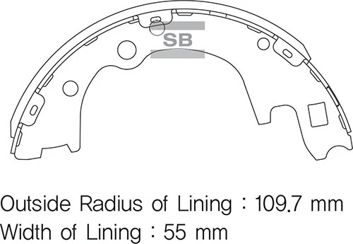 SANGSIN SA135 ARKA KAMPANA PABUÇ BALATA HYUNDAI H100 2.5L Kamyonet 04-> 5830544A60-5830544A70-5830544A50 ürün görseli 1