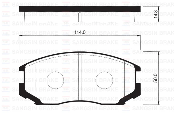 SANGSIN SP1142 ÖN FREN BALATA DAIHATSU TERIOS 1.3L HCEJ K3-VE J100. J102 97-05 04465B4010-04465B4020-04465B4040 ürün görseli 1