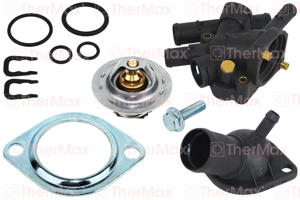 THERMAX T02.166 TERMOSTAT 89 C KOMPLE KANGOO 97> MEGANE I 96> CLIO II 98>05 LAGUNA 96> 1.9D F8Q SENSÖR DELİKLİ 7701474249-7700866731-7700112491 ürün görseli 1