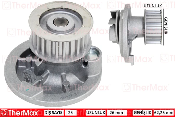 THERMAX T01.198 x DEVİRDAİM VECTRA B-A-ASTRA G-ASTRA H-OMEGA B-ZAFIRA-CAPTIVA-LACETTI 2.0 X20XEV PA572A T 1334139-95507627-24409355-1334170 ürün görseli 1