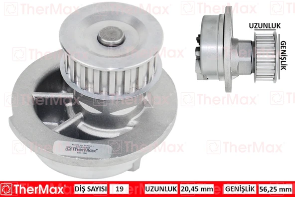 THERMAX T01.160 DEVİRDAİM ASTRA F-VECTRA A-CORSA A-B-COMBO 94-01 1.2-1.4-1.6 PA442 T 90349239 1334025-9192793-1334065-96351969 ürün görseli 1