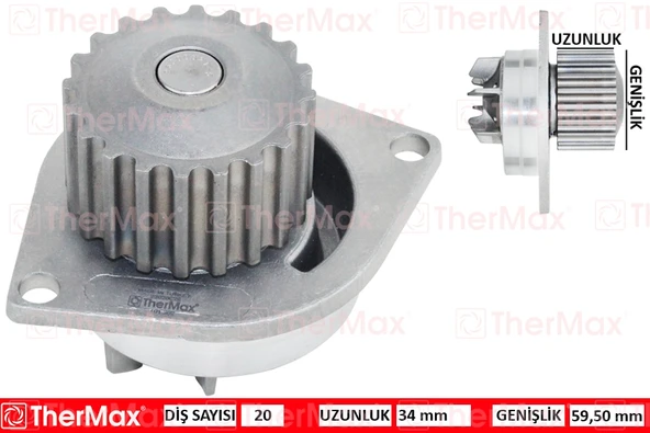 THERMAX T01.302 DEVİRDAİM SAXO 96> XSARA 97-00 P106 94-96 P206 98-00 P306 00-01 P405 92-96 1.4-1.5D-1.6 1201.E4-1201.E6-210106F907 ürün görseli 1