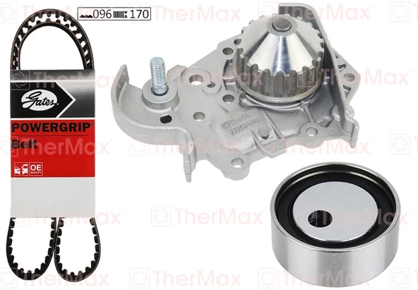 THERMAX T15.125 DEVİRDAİMLİ EKSANTRİK GERGİ KİTİ RENAULT CLIO II 01>KANGOO 97>MEGANE 96> DACIA LOGAN 04> SANDERO 08> SOLENZA 04> 1.4-1.6 E7J-K7J-K4M 7701472725-7701477024-1680600QBA ürün görseli 1