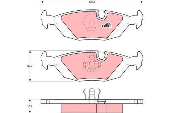 TRW GDB299 FREN BALATASI ARKA BMW E30 E28 E24 34211158912 ürün görseli 1