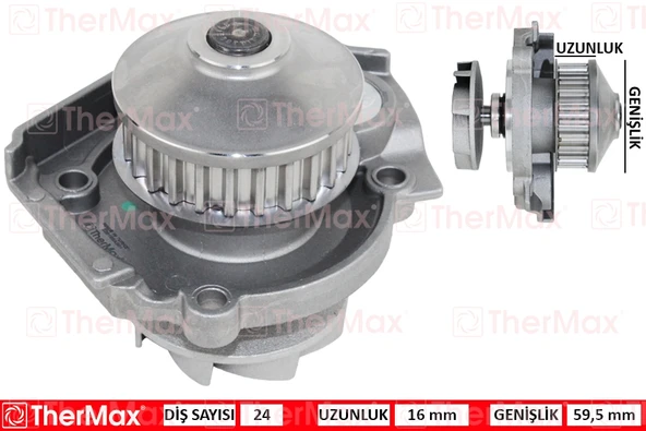 THERMAX T01.181 SU POMPASI FIAT ALBEA 03>07 DOBLO 01>10 PALIO 96>05 PANDA 03> PUNTO 99>09 SIENA 97>02 LANCIA Y YPSILON 96>6 1.1 1.2 1.4 16V 46526243-46805736-55184080 ürün görseli 1