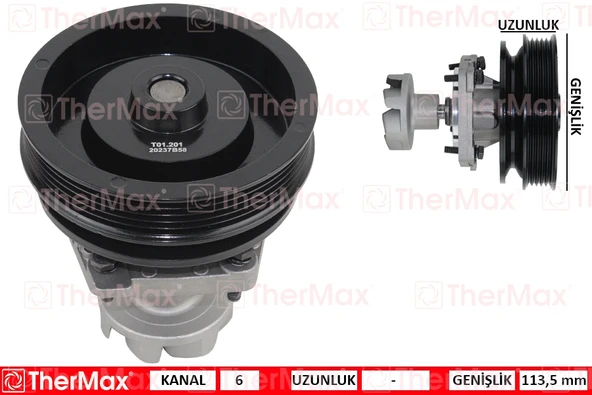 THERMAX T01.201 DEVİRDAİM TİPO 160 1.4-1.6ie-TMPR 2000 KLİMALI-LANCIA 1.6ie PA599 T 7784988-7720987-7737200-7784977 ürün görseli 1