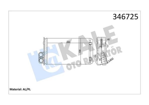 KALORİFER RADYATÖRÜ MGN 97-99 SCENIC 01-03 1.4-1.6-1.9-2.0 16V 260x158  7701204992-7701205450-7701205451 ürün görseli