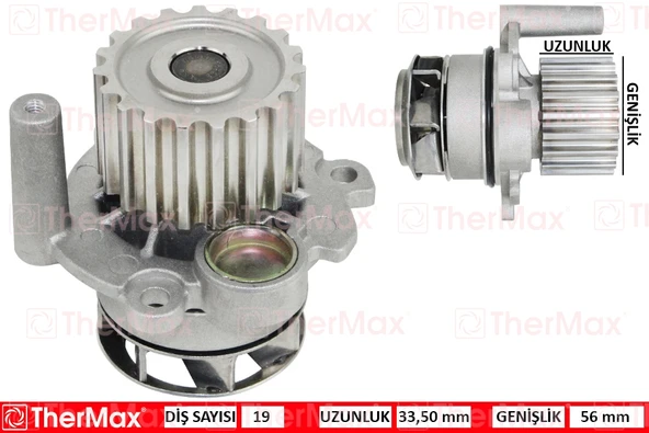 THERMAX T01.204 DEVİRDAİM PASSAT-A4-A6-GOLF 5-SUPERB 2.0TDI 06-10 BKP-BKD-BRE 038121011G-038121011J-038121011H ürün görseli 1