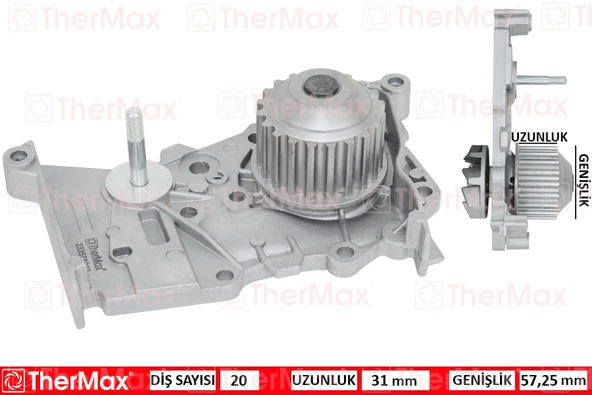 THERMAX T01.121 DEVİRDAİM RENAULT CLIO II 98> CLIO III 05> FLUENCE 10> KANGOO 97> LAGUNA I 97> LAGUNA II 01>05 MEGANE I-II-III SCENIC I-II-II SYMBOL II 08> DOKKER 12> SANDERO 08> 1.4 1.6 7700105378-21 ürün görseli 1