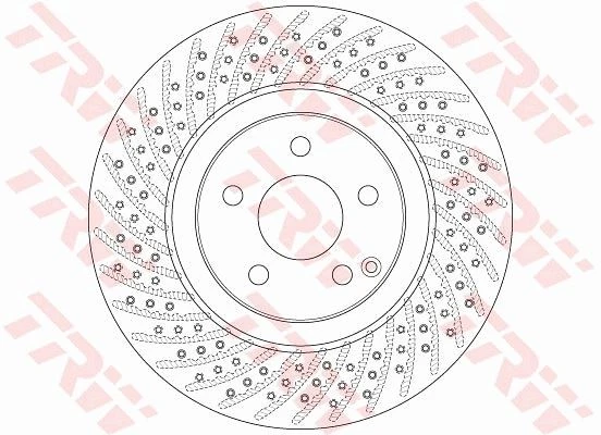 TRW DF6433S FREN DISKI ON MERCEDES W211 S211 R230 A2304210812 ürün görseli 1