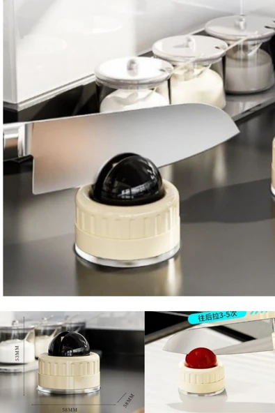 Mucit Home Masa Tezgah Fayans Üstüne Vantuzlu Bıçak Bileme Aparatı Bıçak Bileyici Satır Bileyici ürün görseli