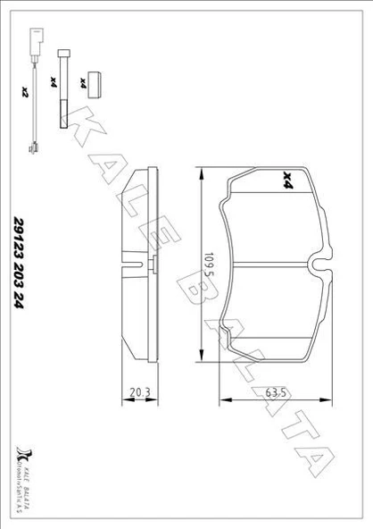 ARKA BALATA DAILY 02-11 TRANSİT 3.2 TDCI 11-14 2.4TDCI 06-14 DAILY 02-11 1718023-8C1V2M008AA-42470841 ürün görseli