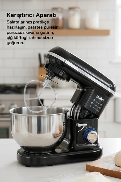 Sinbo SMX-2770 Standlı Mikser-Siyah - Resim 4