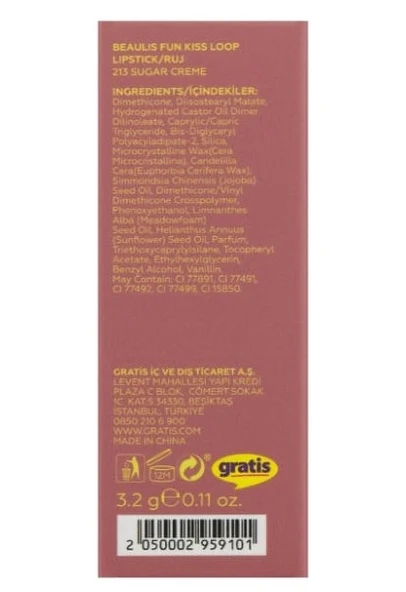 Beaulis Fun Kiss Loop Ruj 213 Sugar Creme - Resim 4