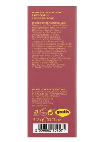 Beaulis Fun Kiss Loop Ruj 208 Gummy Bear - 4