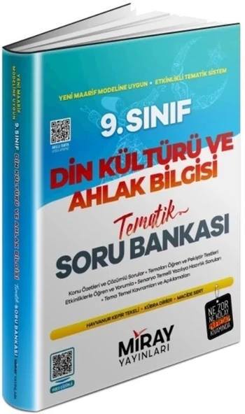 9. Sınıf Din Kültürü ve Ahlak Bilgisi Tematik Konu Özetli Soru Bankası Miray Yayınları