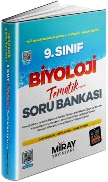 9. Sınıf Biyoloji Tematik Konu Özetli Soru Bankası Miray Yayınları ürün görseli 1