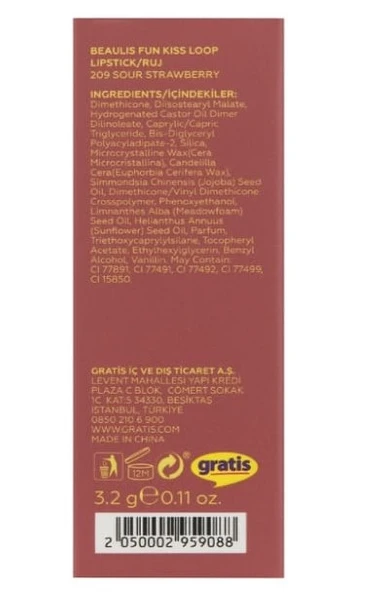 Beaulis Fun Kiss Loop Ruj 209 Sour Strawberry - Resim 4