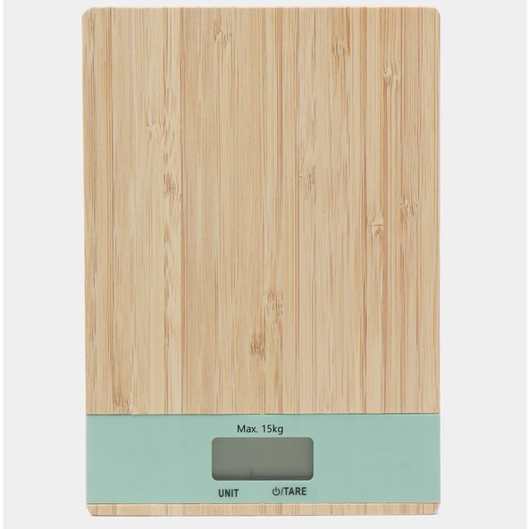 Ahşap Lüks Dijital Ekranlı Hassas Elektronik Mutfak Terazisi 15 Kg 1 Gr ürün görseli 1
