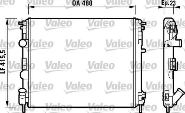 VALEO 732721 RADYATÖR CLIO II-KNG -LOGAN-SOLENZA-1.5DCİ-1.4-1.6 16V-1.9DTI AC MEK 480x414.5x34 8200343476-6001545765-8200033831 ürün görseli 1