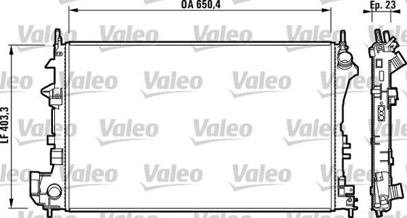 VALEO 732879 RADYATÖR VECTRA C-SIGNUM 1.6-1.8 16V 02 > AC KLİMASIZ MEK 649x403.3x18 1300244-24418338 ürün görseli 1