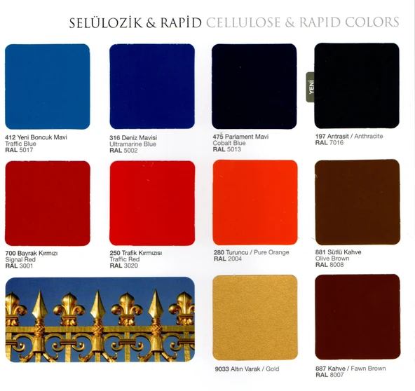 Polisan Rapid Boya 15 Kg ( Kartela Renkleri ) - Resim 4