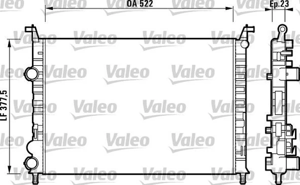 VALEO 732948 RADYATÖR PALIO 1.2-ALBEA 1.6 AC KLİMASIZ MEK 530x379x22 46815887-46819261-46833511 ürün görseli 1
