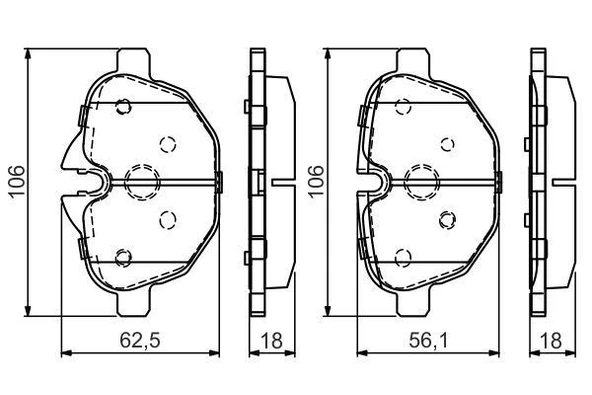 VALEO 670385 FREN BALATASI ARKA BMW G30 G31 G38 G32 G11 G12 G01 G08 G02 G05 G06 F10 F11 F18 F25 F26 E89 34218847062 ürün görseli 1