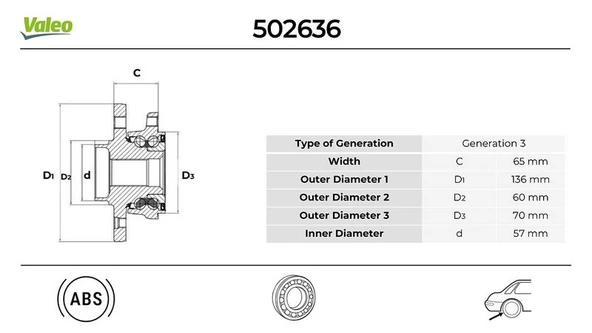 VALEO 502636 ARKA PORYA MOKKA 12> TRAX 12> AVEO 08> 4x4 OLMAYAN 13500592-13500591-420001 ürün görseli 1