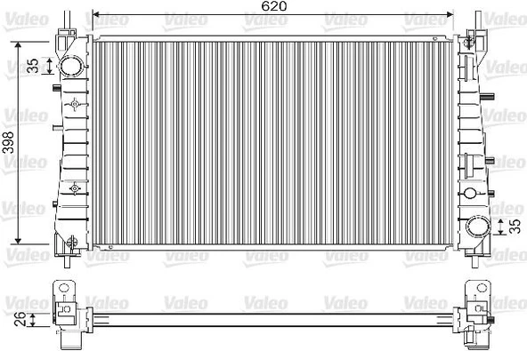 VALEO 733203 RADYATÖR FIAT LINEA MULTIJET 1.3 1.6 D- T-JET 1.4 51785217 ürün görseli 1