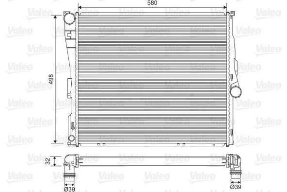VALEO 701563 MOTOR SU RADYATORU BMW N47 N46 M54 M57 E83 17113400013 ürün görseli 1