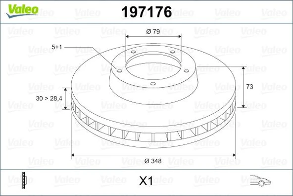 VALEO 197176 FREN DISKI ON BMW E90 E91 E92 E93 E84 34116855000 ürün görseli 1