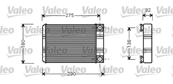 VALEO 812321 KALORIFER RADYATORU MERCEDES W203 CL203 S203 C209 A209 R230 A2038300161 ürün görseli 1