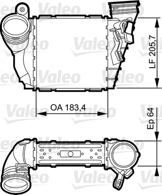 ZZVALEO 817557 x TURBO RADYATÖRÜ INTERCOOLER BORA-GOLF IV-A3-LEON-OCTAVIA 1.9 TDI 1J0145803N ürün görseli 1