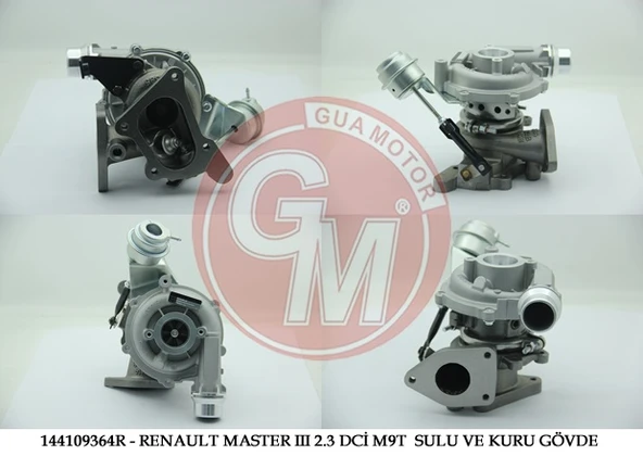 GUA 40612 TURBO KOMPLE RENAULT MASTER III 10> TRAFIC II 06> OPEL MOVANO B 10> VIVARO 06> 2.0DCI M9R 2.3DCİ M9T 95516205-144109364R-8200822404 ürün görseli