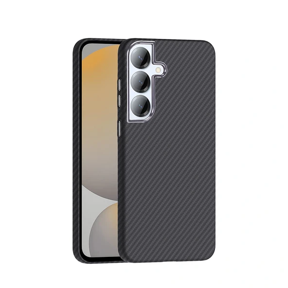 Galaxy S25 Plus Kılıf M-safe Şarj Özellikli Karbon Fiber Görünümlü Zore Gros Kapak - 1
