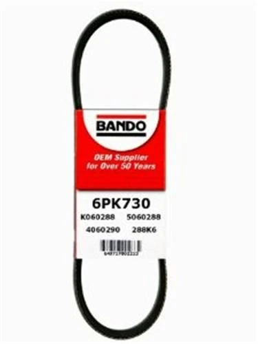 BANDO 6PK0730 KANALLI KAYIŞ PARTNER- BERLINGO 1.8D 1.9D 8V 96-99 -P206-P207-P306-P307-C2-C3-C4- FIAT -NISSAN 6834 9620903880-5750.GC-5750.LC ürün görseli 1