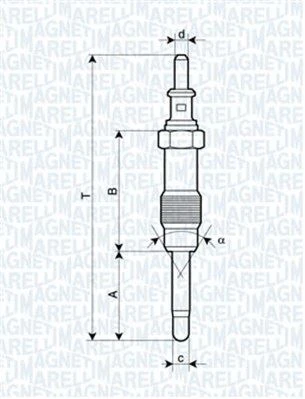 MARELLI 060900330606 KIZDIRMA BUJISI MERCEDES OM602 W210 S210 W461 B901>B904 B667 B668 B670 A0011592601 ürün görseli 1