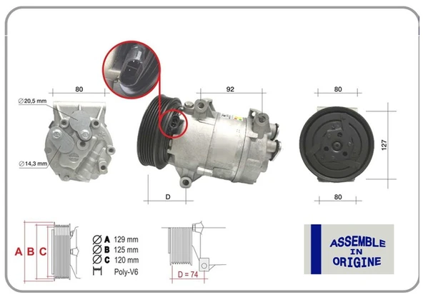 GUA 51335 KLİMA KOMPRESÖRÜ SIFIR ÜRÜN RENAULT MEGANE I 96> SCENIC I 96> MEGANE II 02>08 SCENIC II 02>08 QASH QAI J10 06>13 1.4 K4J 1.5dCi K9K 1.6 K4M 1.9dCi F9Q 2.0 F4R 12V 6 KANAL 125MM 8200316164-77 ürün görseli 1