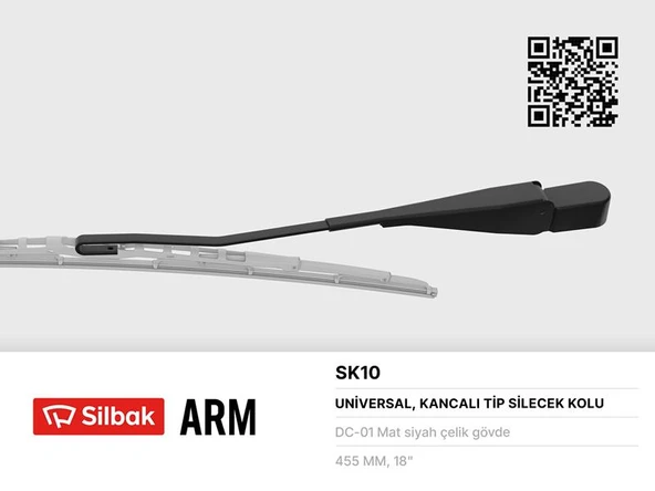 SILBAK SK10 SİLECEK KOLU 385MM R12 TSW-TOROS ARKA ürün görseli 1
